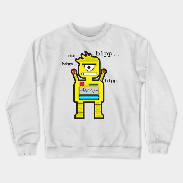 Little Robot Crewneck Sweatshirt by CreatenewARTees